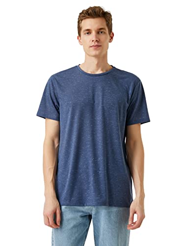 Koton Herren Slim Fit Basic T-Shirt T Shirt, Indigo (740), XXL EU von Koton