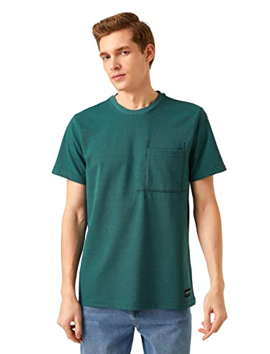 Koton Herren Standard Fit Basic T-Shirt T Shirt, Green (785), XL EU von Koton
