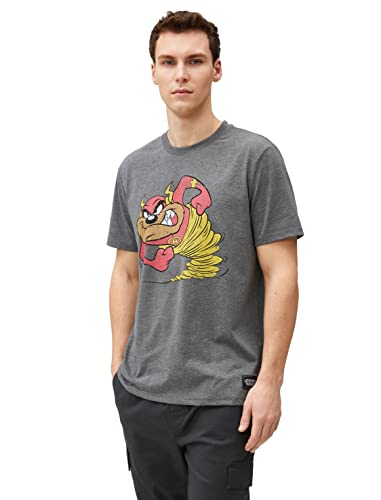 Koton Herren Tasmanian Devil Oversized Licensed Printed T-Shirt, Anthracite (047), S EU von Koton