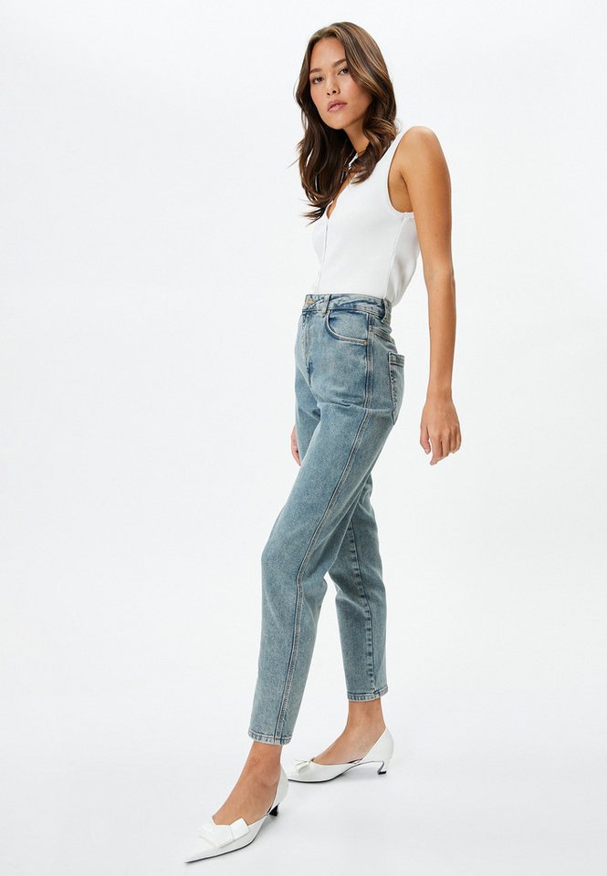 Koton High-waist-Jeans Hohe Leibhöhe 5-Pocket-Hose von Koton