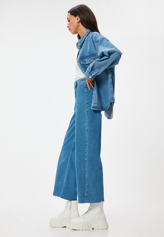 Koton High-waist-Jeans Hohe Leibhöhe Culotte von Koton