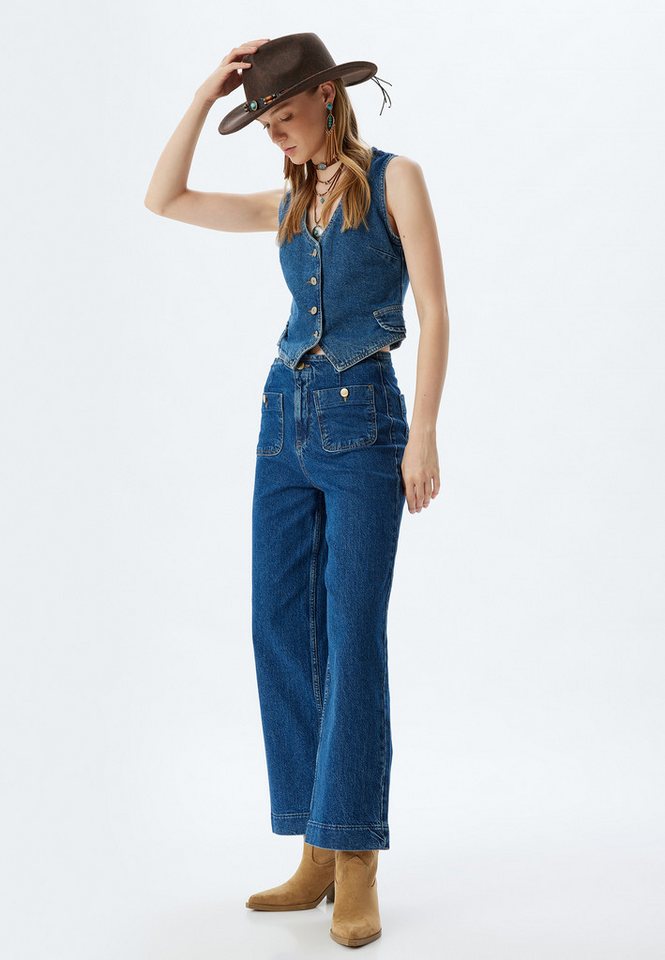 Koton High-waist-Jeans Hohe Leibhöhe Culotte von Koton