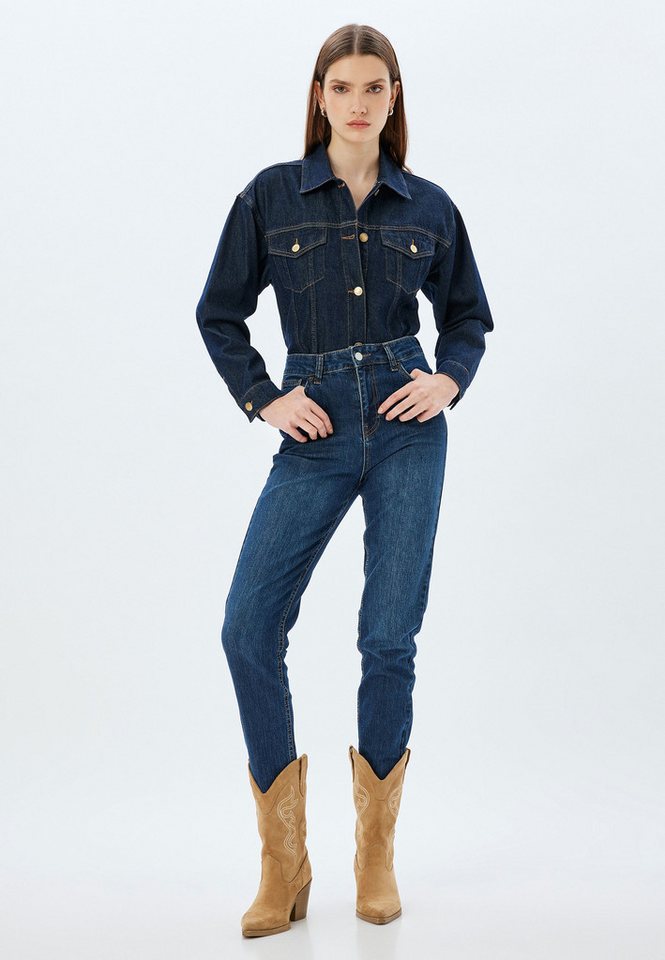 Koton High-waist-Jeans Hohe Leibhöhe Slim Straight von Koton