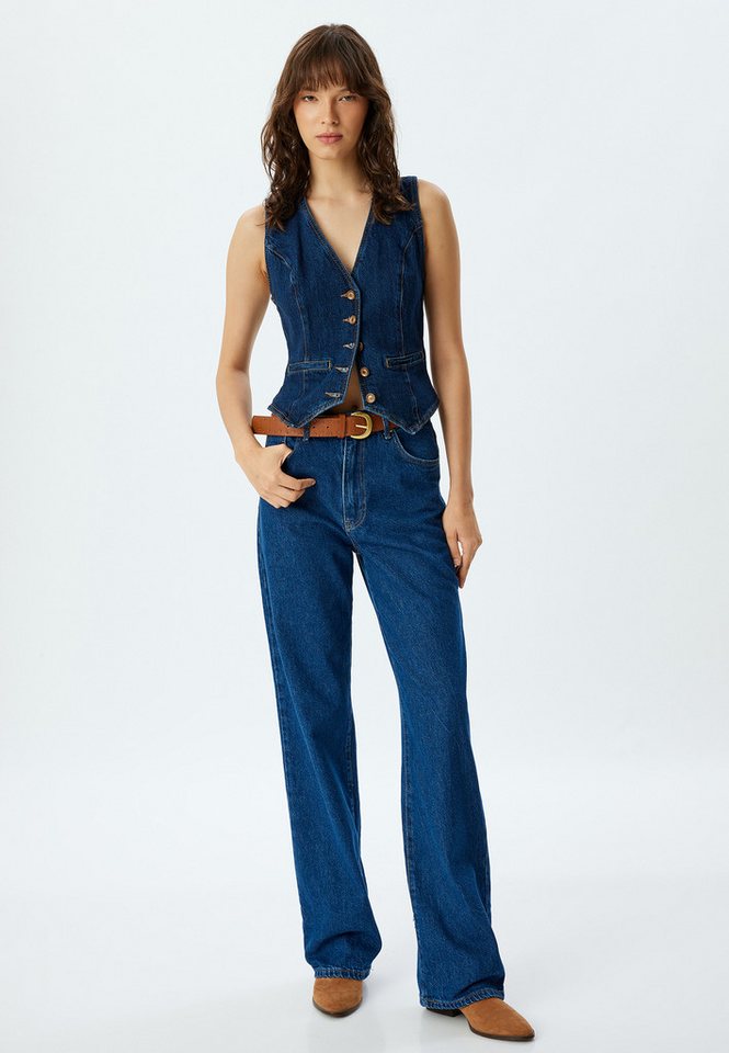 Koton High-waist-Jeans Hohe Leibhöhe Straight Koton High-waist-Jeans Hohe Leibhöhe Straight von Koton