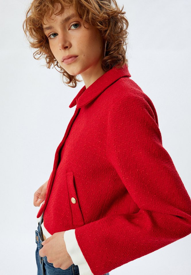 Koton Jackenblazer Slim Tweed Jackenblazer von Koton