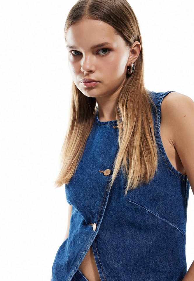 Koton Jeansweste Denim Mit Knöpfen Jeansweste Koton Jeansweste Denim Mit Knöpfen Jeansweste von Koton