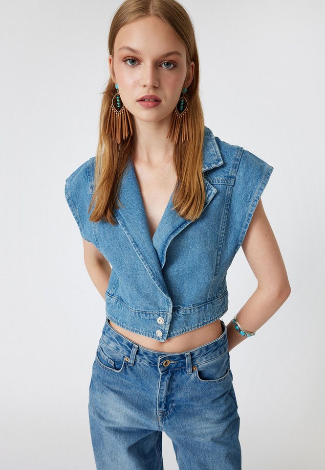 Koton Jeansweste Hemdkragen Denim von Koton