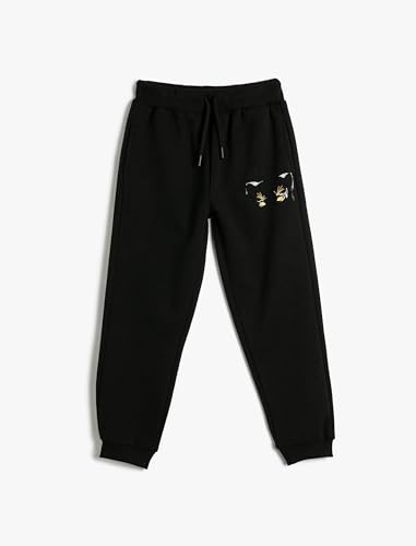 Koton Jogger Sweatpants Pocket Detail Tiger Printed Drawstring Brushed Interior von Koton