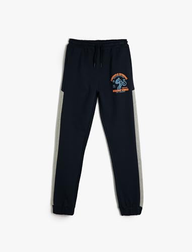 Koton Jogger Sweatpants Printed Detail Pocket Drawstring Brushed Interior von Koton