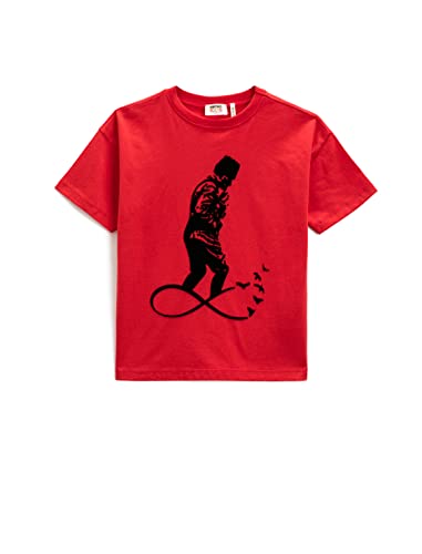 Koton Jungen Atatã¼rk Printed Short Sleeve Crew Neck T-Shirt, Red (401), 11-12 Jahre EU von Koton