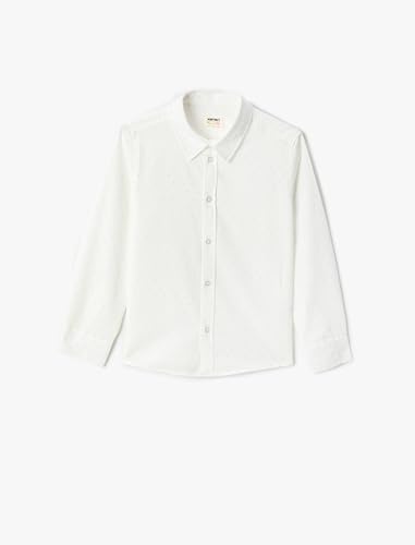 Koton Jungen Basic Long Sleeve Mini Polka-dot Patterned Shirt, White Design (05u), 11-12 Jahre EU von Koton