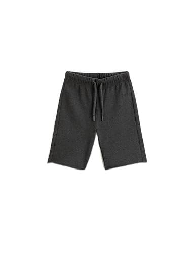 Koton Jungen Drawstring Basic Waffle Textured Shorts, Anthracite (045), 6-7 Jahre EU von Koton