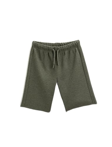 Koton Jungen Drawstring Basic Waffle Textured Shorts, Khaki (876), 6-7 Jahre EU von Koton