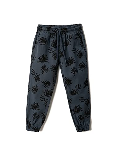 Koton Jungen Jogger Trousers Pocket Detail Drawstring Patterned Cotton Pants, Blue Design (03v), 11-12 Jahre EU von Koton