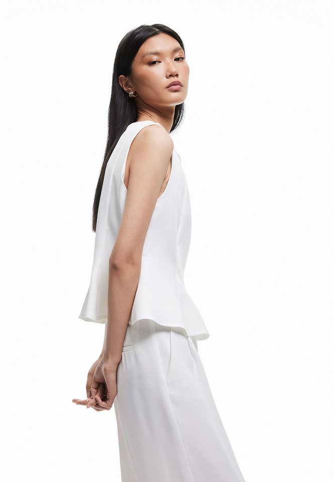 Koton Kurzarmbluse Ärmellos Rundhalsausschnitt Kurzarmbluse von Koton