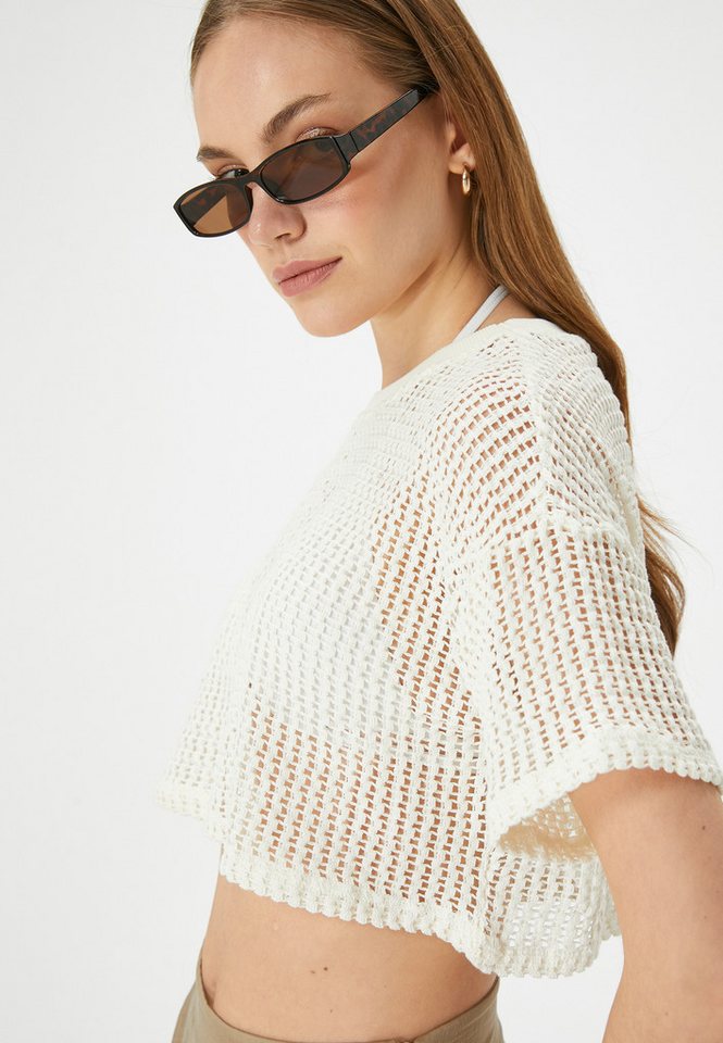 Koton Kurzarmbluse Kurzärmelig Rundhalsausschnitt Kurzarmbluse von Koton