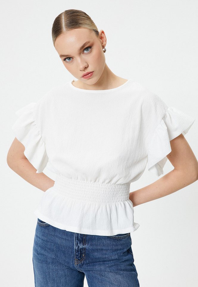 Koton Rüschenbluse Kurzärmelig Rundhalsausschnitt Rüschenbluse Koton Rüschenbluse Kurzärmelig Rundhalsausschnitt Rüschenbluse von Koton