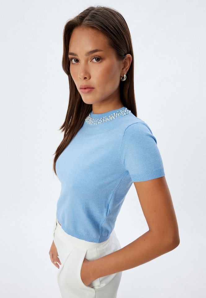 Koton Kurzarmpullover Rundhalsausschnitt Mit Perlen von Koton