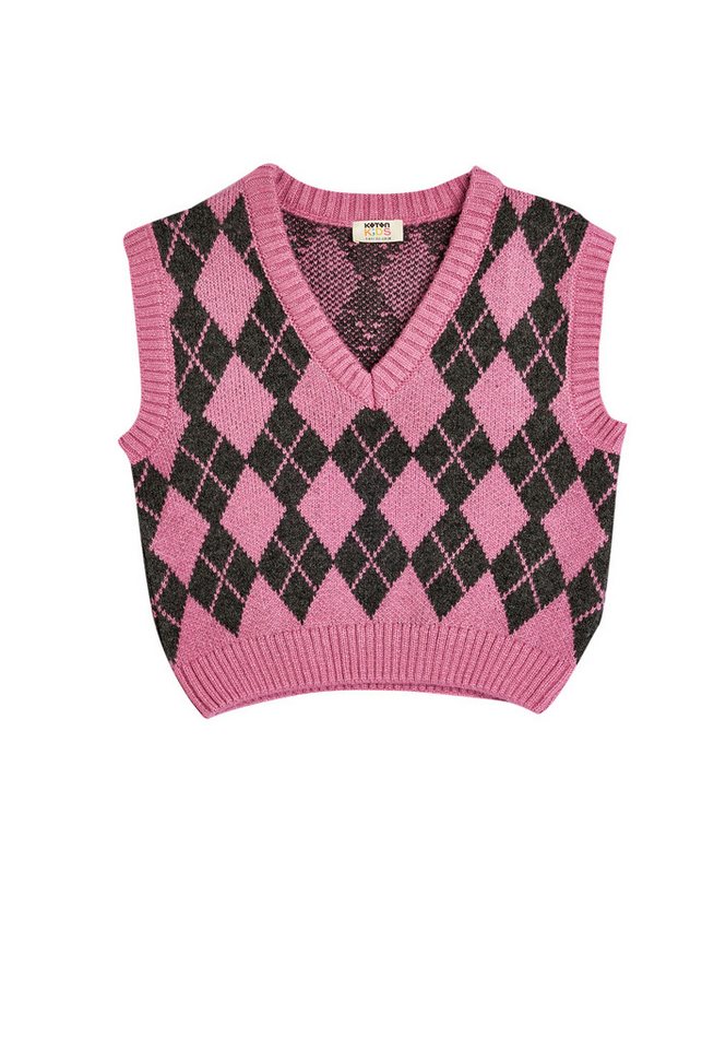 Koton Kurzarmpullover V-Kragen Mit Jacquard von Koton