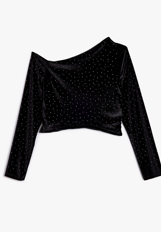 Koton Langarmbluse Langärmelig Asymmetrischer Kragen von Koton