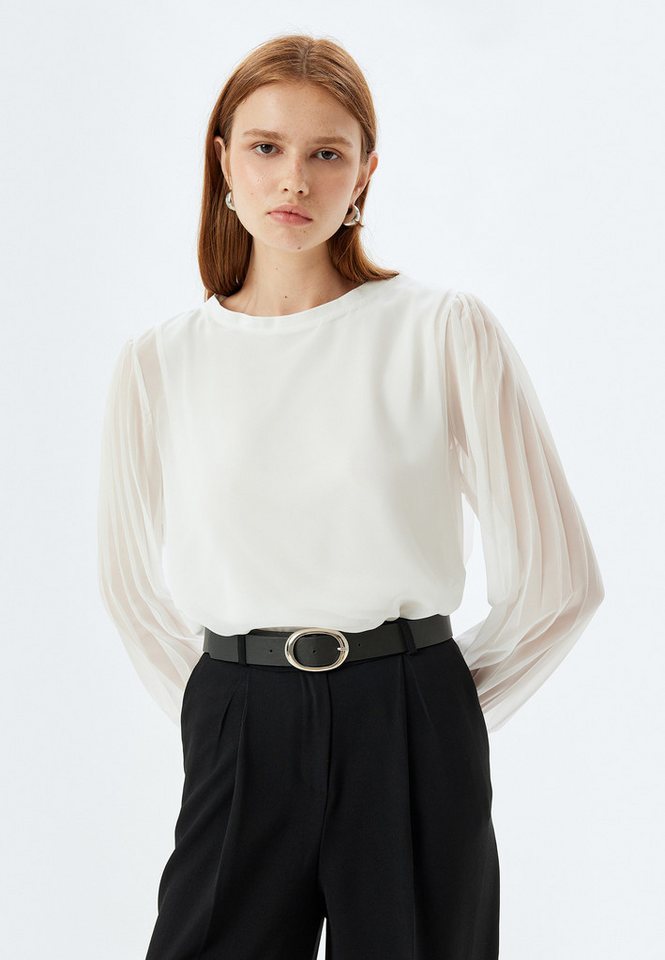 Koton Langarmbluse Langärmelig Rundhalsausschnitt von Koton