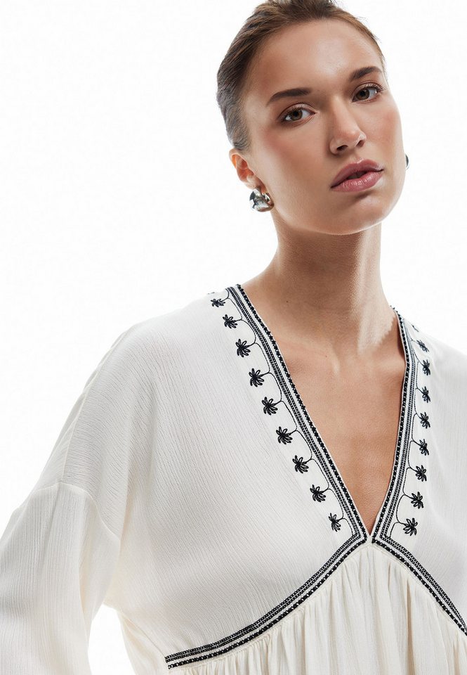 Koton Langarmbluse Langärmelig V-Kragen Langarmbluse von Koton