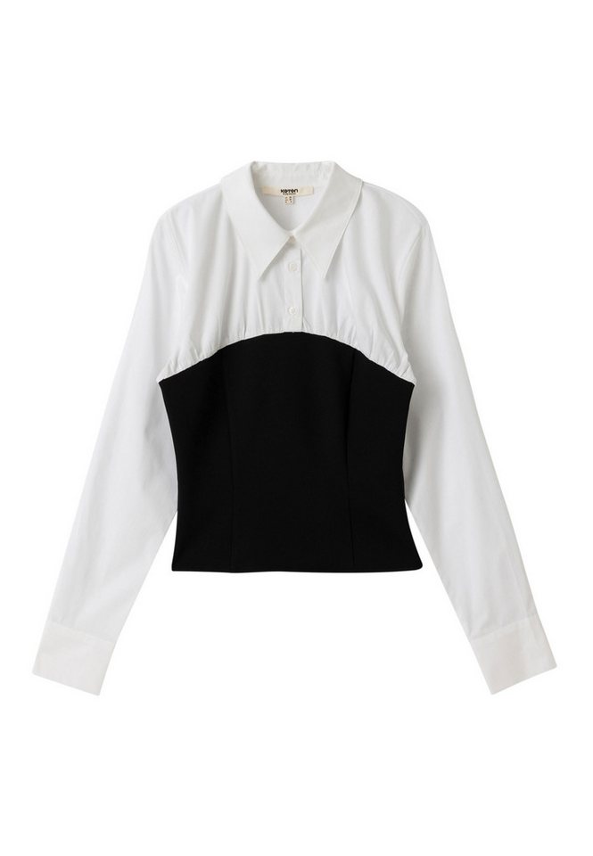 Koton Langarmshirt Hemdkragen Langärmelig Langarmshirt von Koton