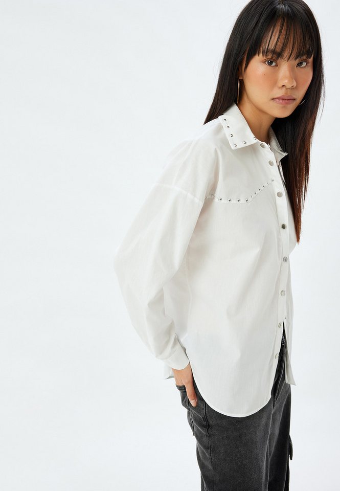 Koton Langarmshirt Hemdkragen Langärmelig von Koton