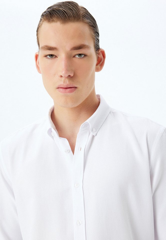 Koton Langarmshirt Hemdkragen Mit Knöpfen Langärmelig von Koton