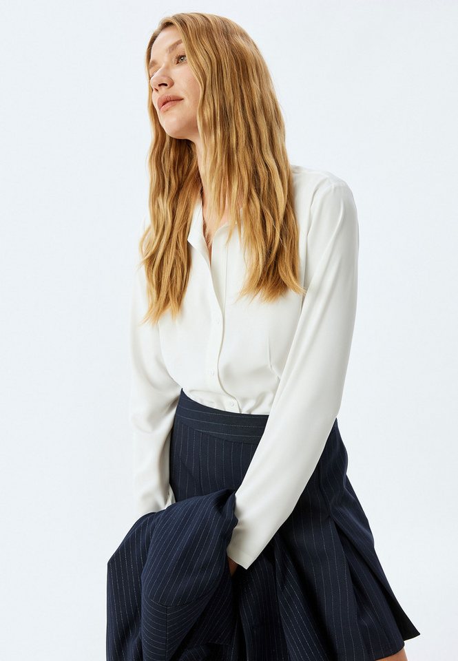 Koton Langarmshirt V-Ausschnittkragen Langärmelig Langarmshirt von Koton