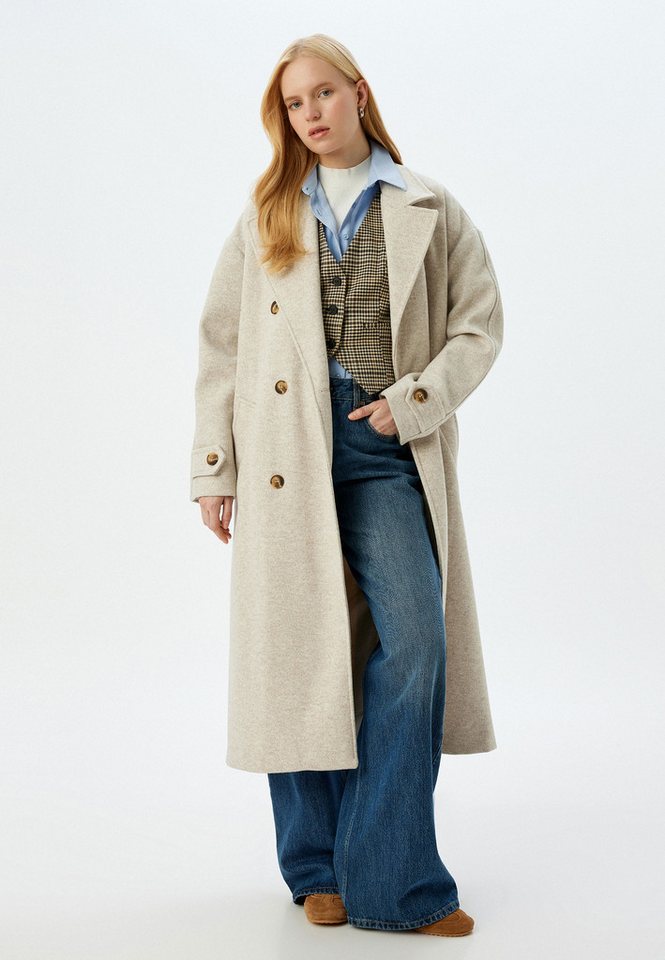 Koton Langmantel Oversize Mit Bauchgurt Langmantel von Koton