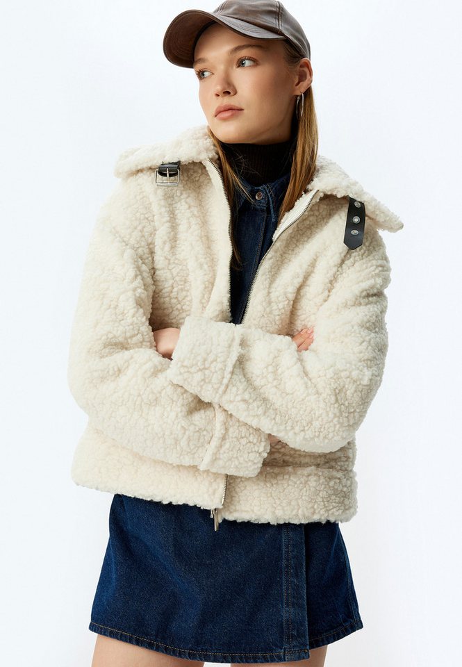 Koton Lederimitatjacke Kunstleder Mit Pelz Lederimitatjacke von Koton