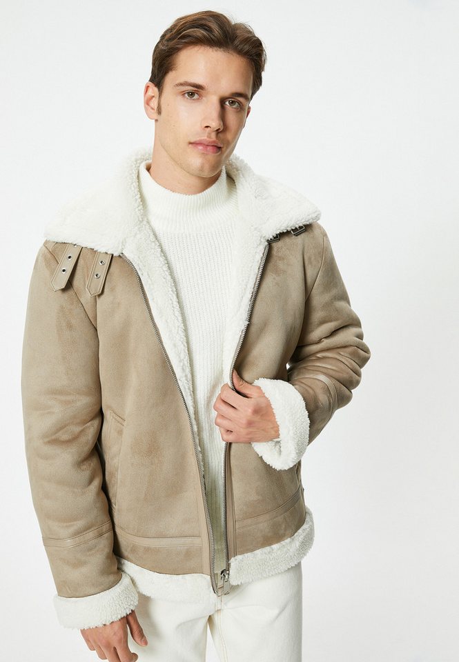 Koton Lederimitatjacke Kunstleder Slim von Koton