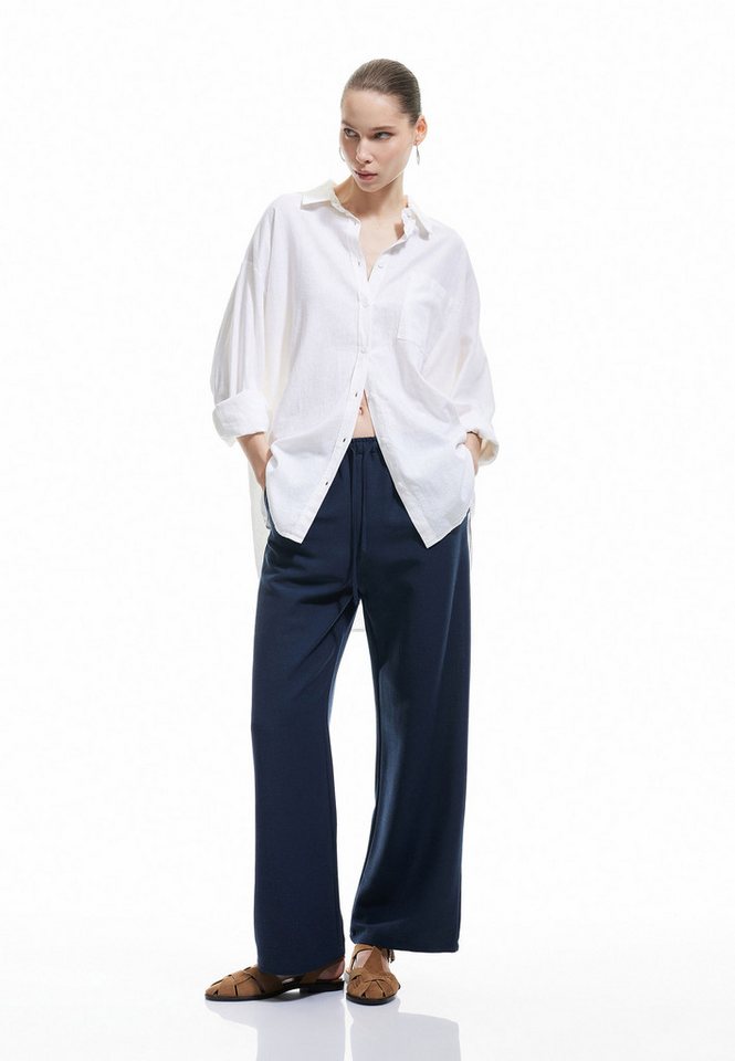 Koton Leinenhose Normale Leibhöhe Wide Leg Leinenhose von Koton