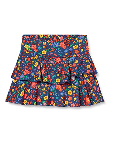 Koton Mädchen Floral Mini Ruffled Tiered Elastic Waistband Skirt, Navy Design (7d0), 11-12 Jahre EU von Koton