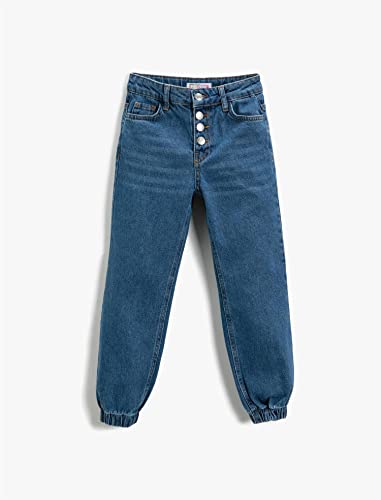 Koton Mädchen Jogger Jean Trousers Cotton Pants, Indigo (Mid), 9-10 Jahre EU von Koton