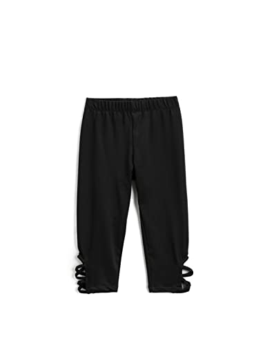 Koton Mädchen Leggings mit elastischem Bund mit Fenster Strumpfhose, Schwarz (999), 11-12 Jahre von Koton