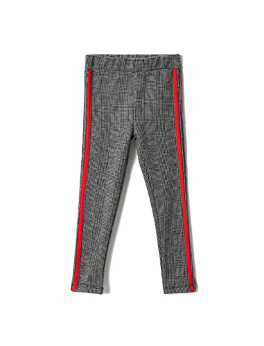 Koton Mädchen Plaid Leggings mit Streifen an den Seiten Strumpfhose, Schwarz kariert (9C9), 5-6 Jahre von Koton