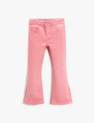 Koton Mädchen Spanische Beinjeans Mit Taschen Aus Baumwolle Casual Pants, Rosa (274), 11-12 Jahre EU von Koton