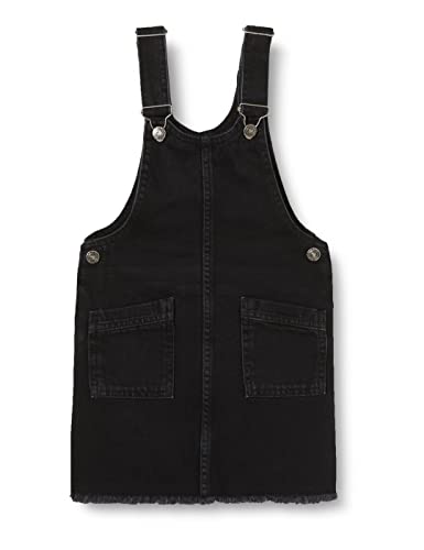 Koton Mädchen Strappy Jean Dungarees Cotton Pocket Dress, Black (999), 6-7 Jahre EU von Koton