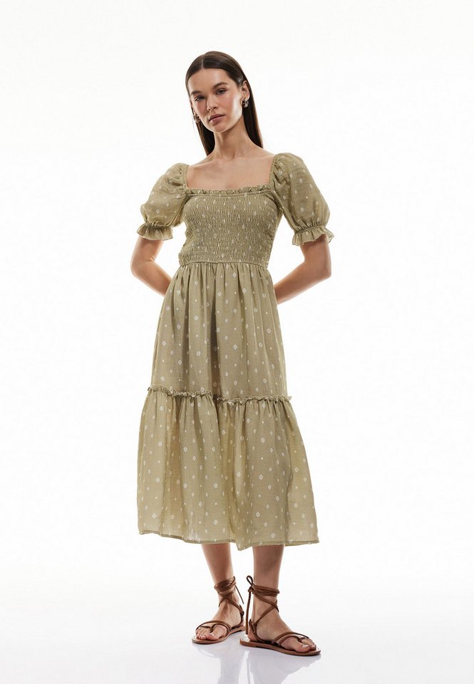 Koton Maxikleid Maxi Länge Geschichtet Maxikleid von Koton