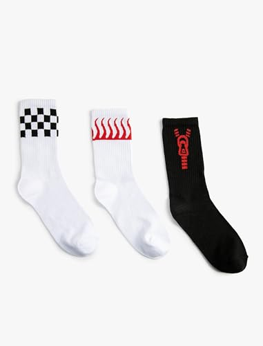 Koton Men 3-Pack Patterned Multicolor Socket Socks Set von Koton