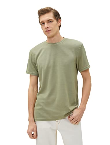 Koton Men Basic T-Shirt Crew Neck Short Sleeve Tissued von Koton