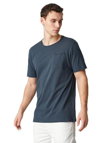 Koton Men Basic T-Shirt Pocket Detailed Short Sleeve Slim Fit von Koton