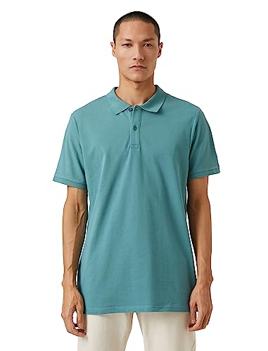 Koton Men Basic T-Shirt Polo Neck Buttoned Slim Fit von Koton