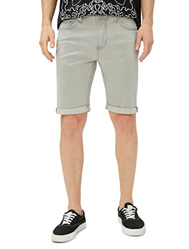 Koton Men Bermuda Jean Shorts Folded Detailed Slim Fit Buttoned von Koton