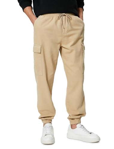 Koton Men Buttoned Cotton 5 Pocket Gaberdine Trousers von Koton
