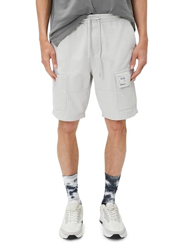 Koton Men Cargo Shorts Pocket Detail Tag Printed Drawstring von Koton