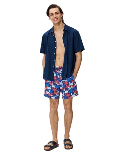 Koton Men Crab Printed Drawstring Pocket Detail Swim Trunk von Koton