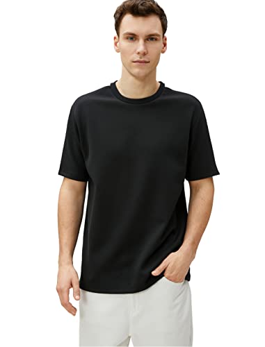Koton Men Crew Neck T-Shirt Short Sleeve Strip Print Detailed von Koton